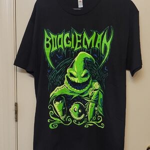 Oogie Boogie "Boogieman" Black T-Shirt with Neon Green Graphic